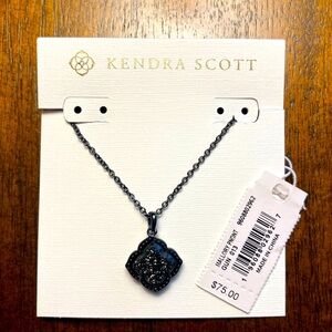 Kendra Scott Mallory pendant Black gunmetal